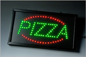 led leuchtdisplay modell oval deluxe - pizza -